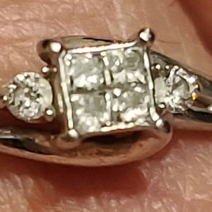 COPY - 10kt white gold natural diamonds